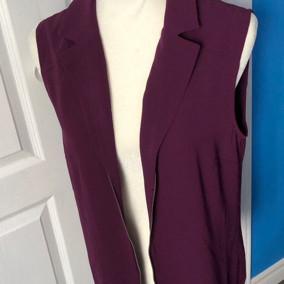 Rachel by Rachel Roy Royal Purple Zip Up Blouse - Picture 4 of 4